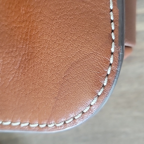 Fossil Ainsley Medium Brown Leather Crossbody Bag Shoulder Purse - Picture 14 of 14